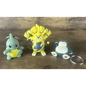 Large Bundle Of 3 Vintage Pokemon Figure Key Chains Fast & Reliable Shipping